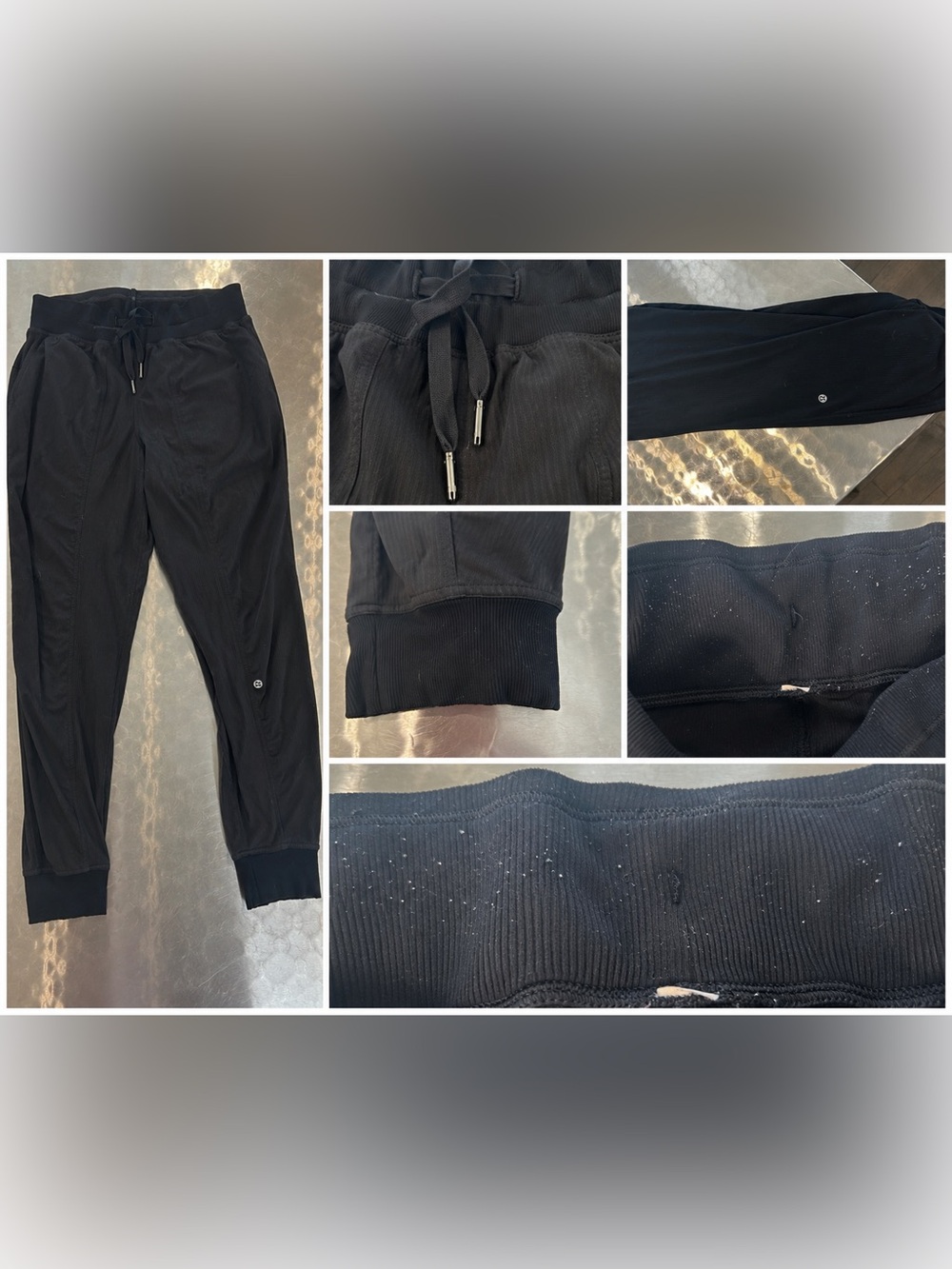Lululemon Black Drawstring Joggers - size 4-6 (tag removed)